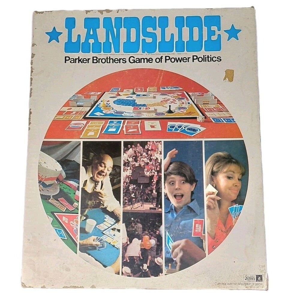 Parker Brothers Landslide Power Politics Election  Board Game Vtg 1971  Complete